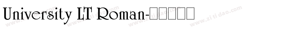 University LT Roman字体转换